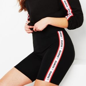 guess logo biker shorts